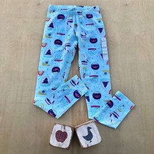 Cat & Jack Girls Unicorn Snowglobe Blue Leggings size 10/12